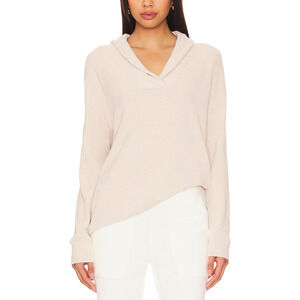 Barefoot Dreams 'Cozychic' Tan Ultra Lite Ribbed V Neck Shawl Pullover Size S